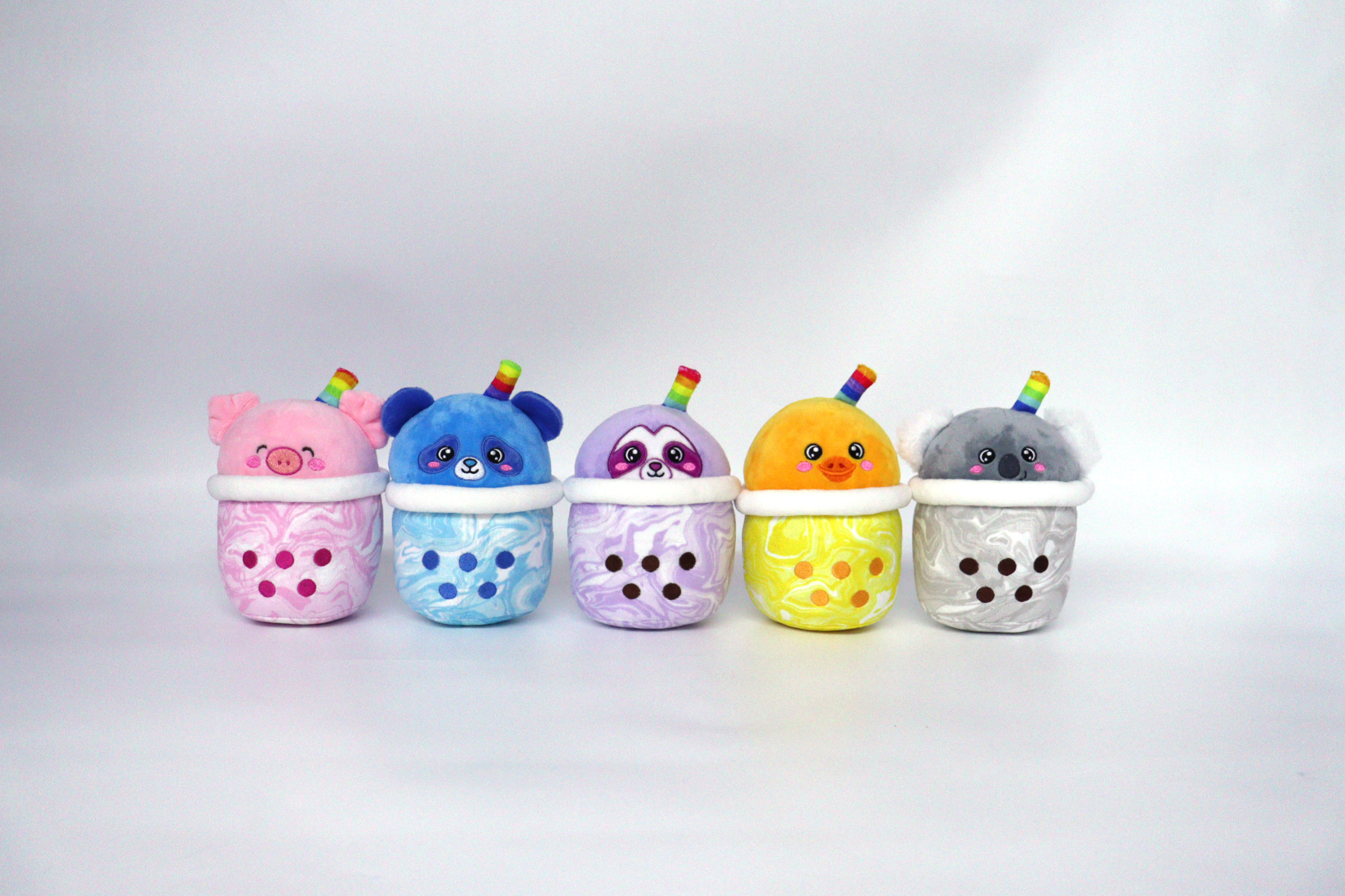 Kawaii Milk Boba Tea Plush Custom Boba Animals Plushie Stuffed Animals Milk Tea Plush