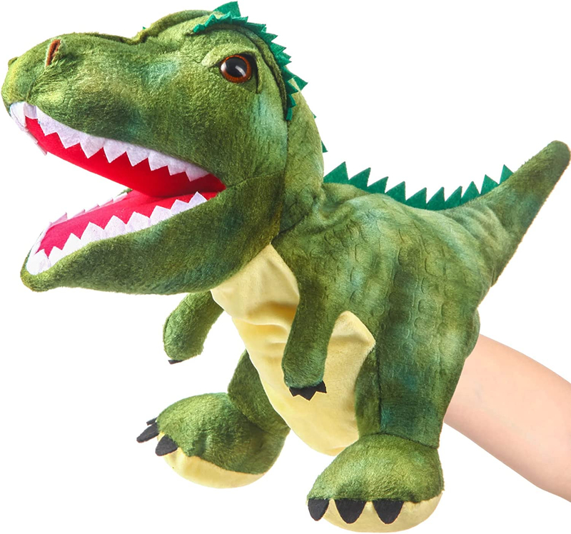 Kids Interaction Stuffed Animal Dinosaur Shape Hand Puppets