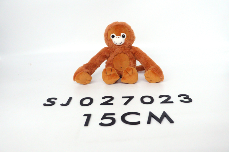 Sj027023 Sj027123 15cm 20cm Orange Stuffed Monkey Plush Toy 