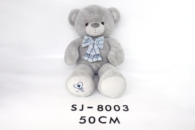Sj-8003 50cm Stuffed Bowknot Teddy Bear Plush Toy 