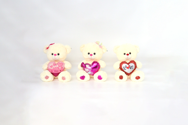 30cm Love Heart Stuffed Teddy Bear Plush Toy 