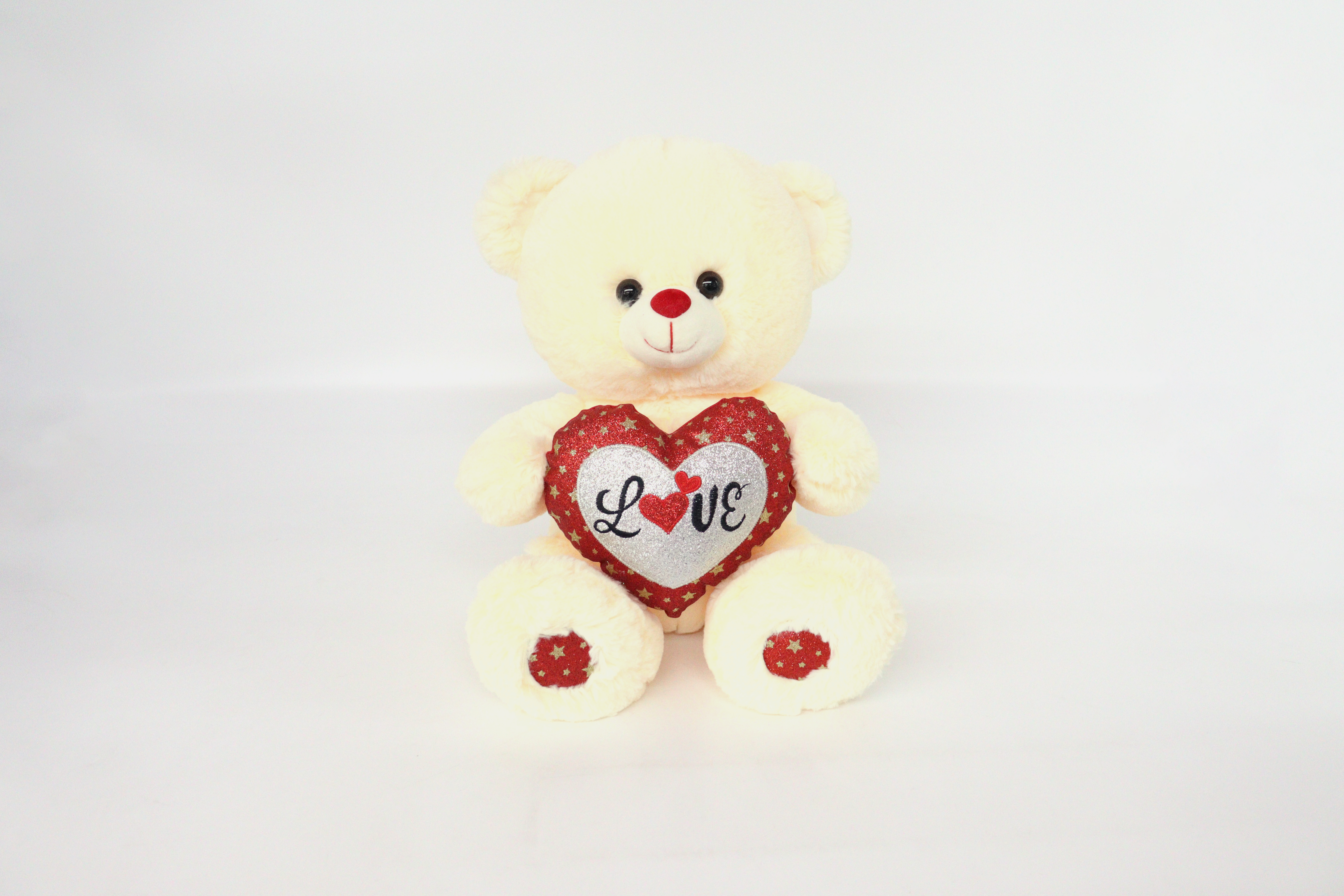 30cm Love Heart Stuffed Teddy Bear Plush Toy 