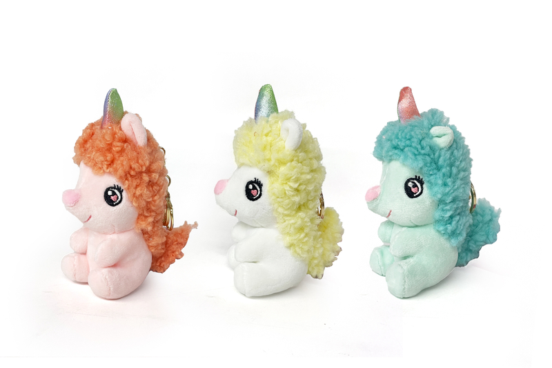 Sj0221123 12cm Stuffed Unicorn Plush Toy Keychain 