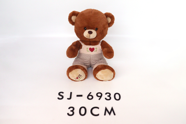 SJ-6930 30CM Stuffed Teddy Bear Plush Toy