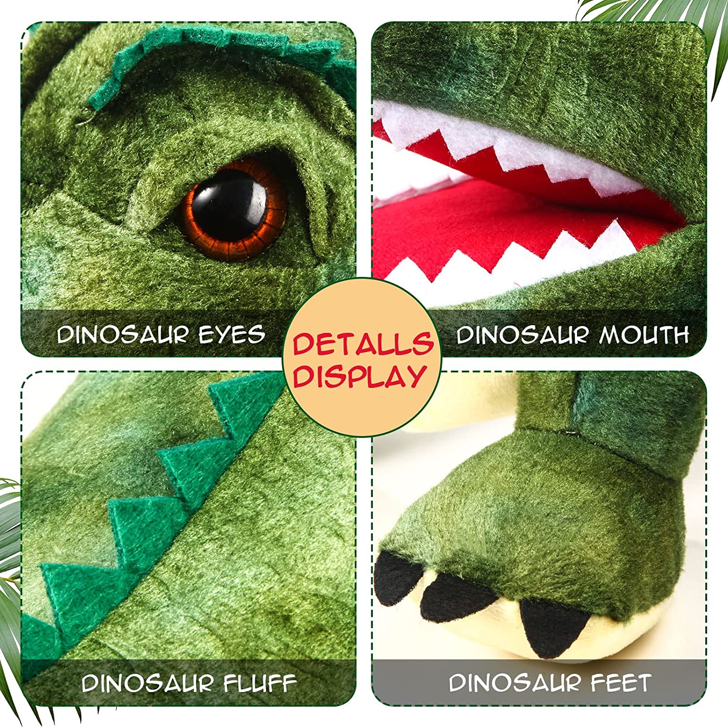 Kids Interaction Stuffed Animal Dinosaur Shape Hand Puppets