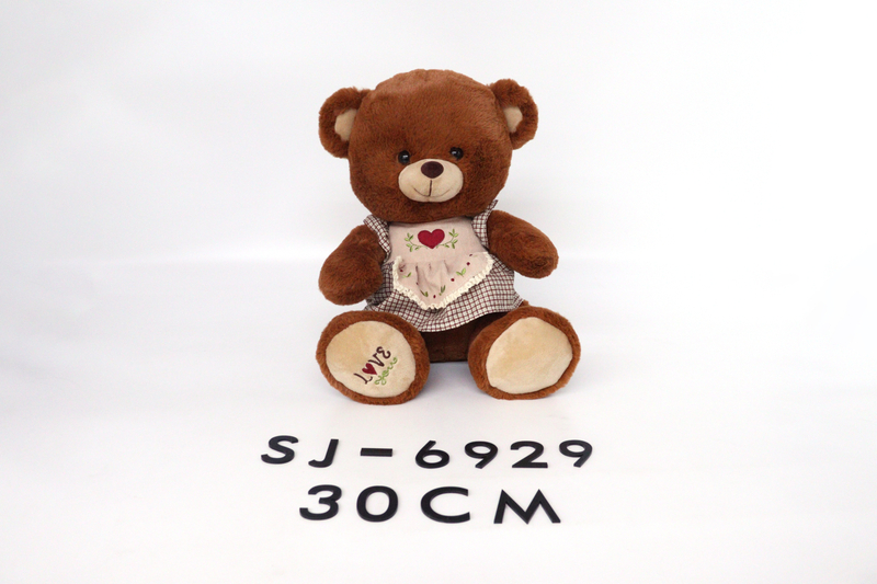Sj-6929 30cm Stuffed Teddy Bear Plush Toy with Dress