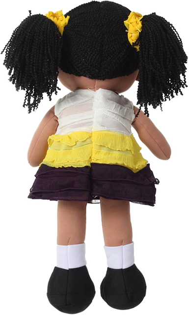 Linzy Plush 16" Yellow Aissa Rag Doll for Girls, Soft Plush, Sleeping Cuddle Buddy for Toddlers Custom Plush Doll Toy 