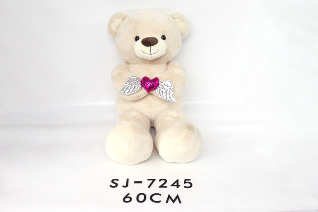Sj-7245 50cm 60cm Stuffed Love Wing Teddy Bear Plush Toy 