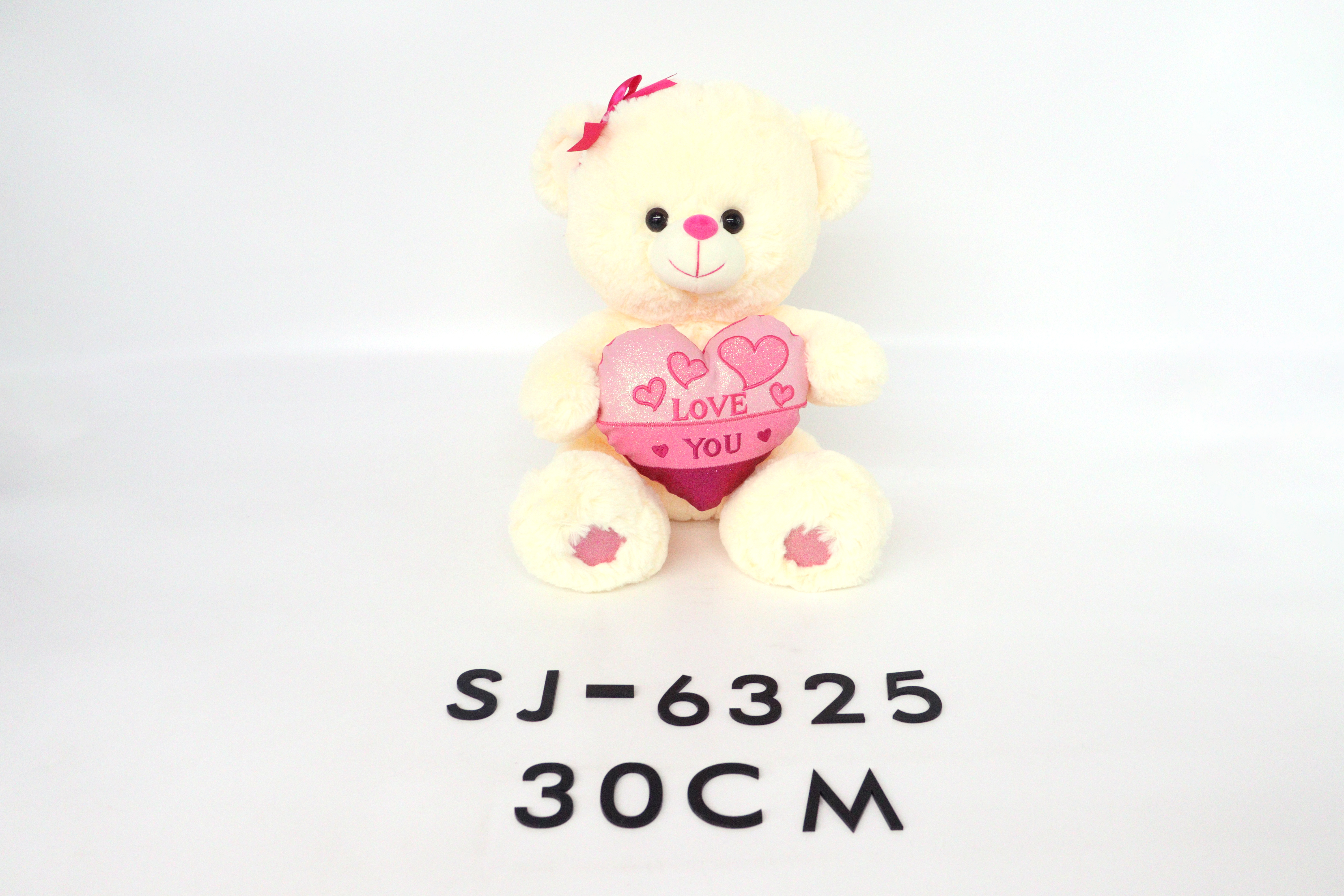 30cm Love Heart Stuffed Teddy Bear Plush Toy 