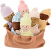 Sensory Multi-Cultural Plush,Basket of Babies Plush Dolls,Dress Up Doll Toys for Infants