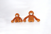 Sj027023 Sj027123 15cm 20cm Orange Stuffed Monkey Plush Toy 