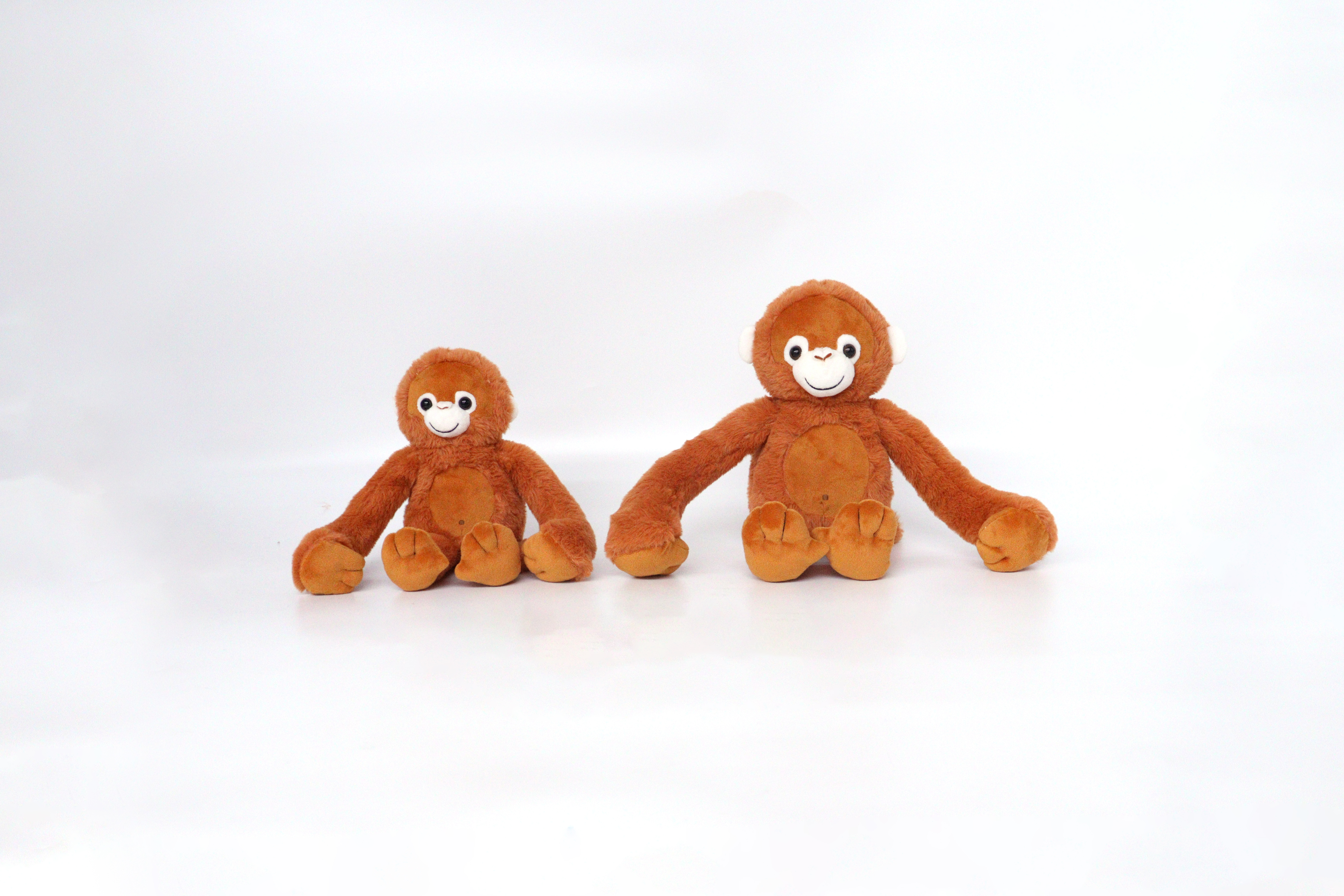 Sj027023 Sj027123 15cm 20cm Orange Stuffed Monkey Plush Toy 