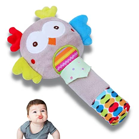 0-12 Months Baby Rattles,Hand Rattles for Babies and Infant Soft Baby Rattle Plush Toy