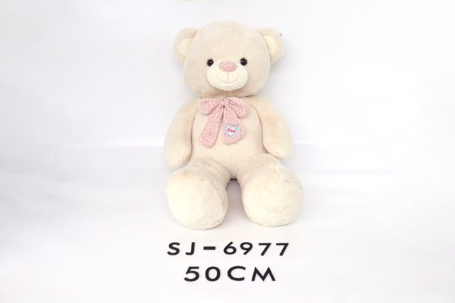 Sj-6977 50cm Stuffed Bowknot Teddy Bear Plush Toy 