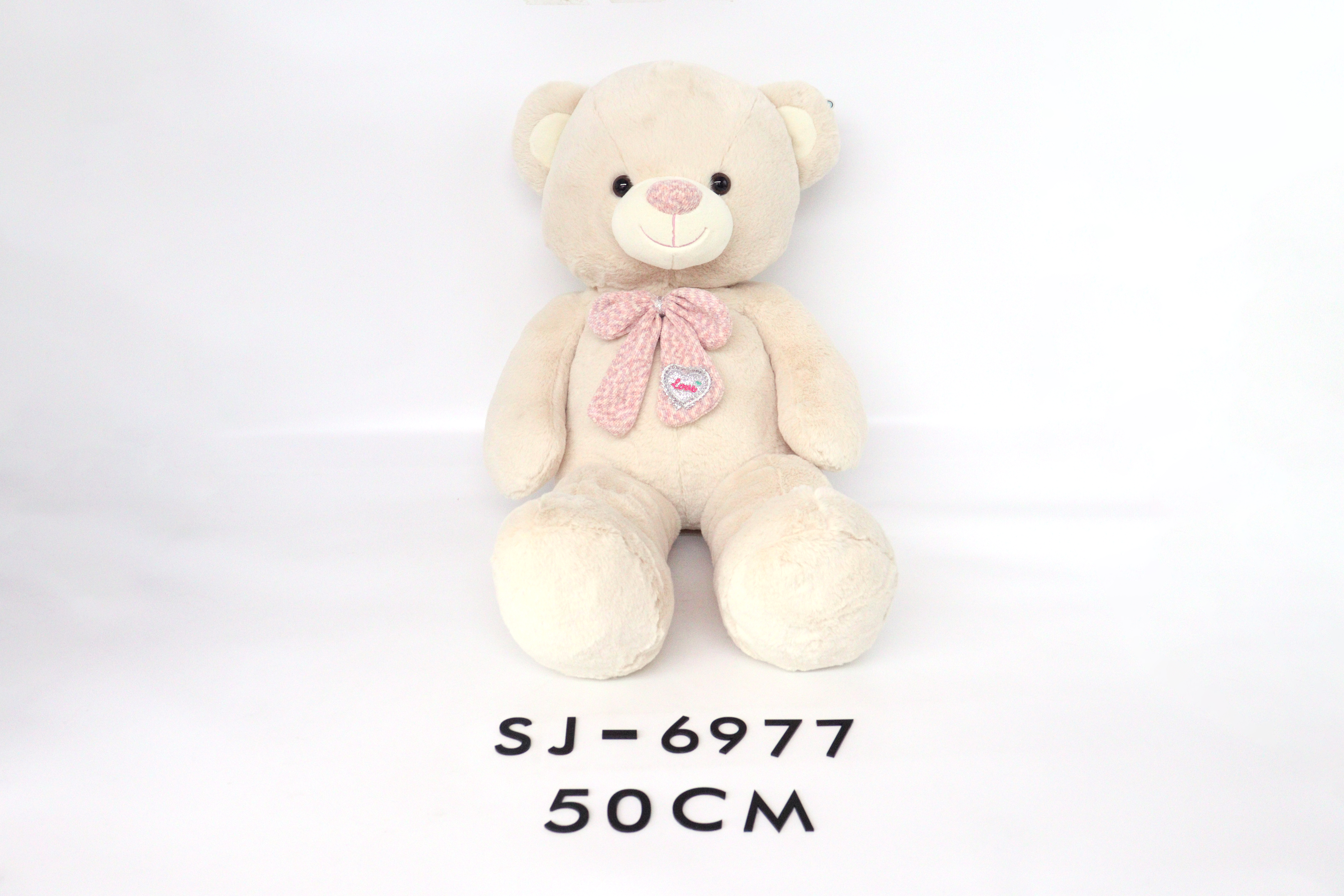 Sj-6977 50cm Stuffed Bowknot Teddy Bear Plush Toy 