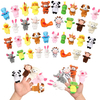 60 Pcs Finger Puppets Set,Different Stuffed Animals Finger Puppets for Role Playing, Teaching