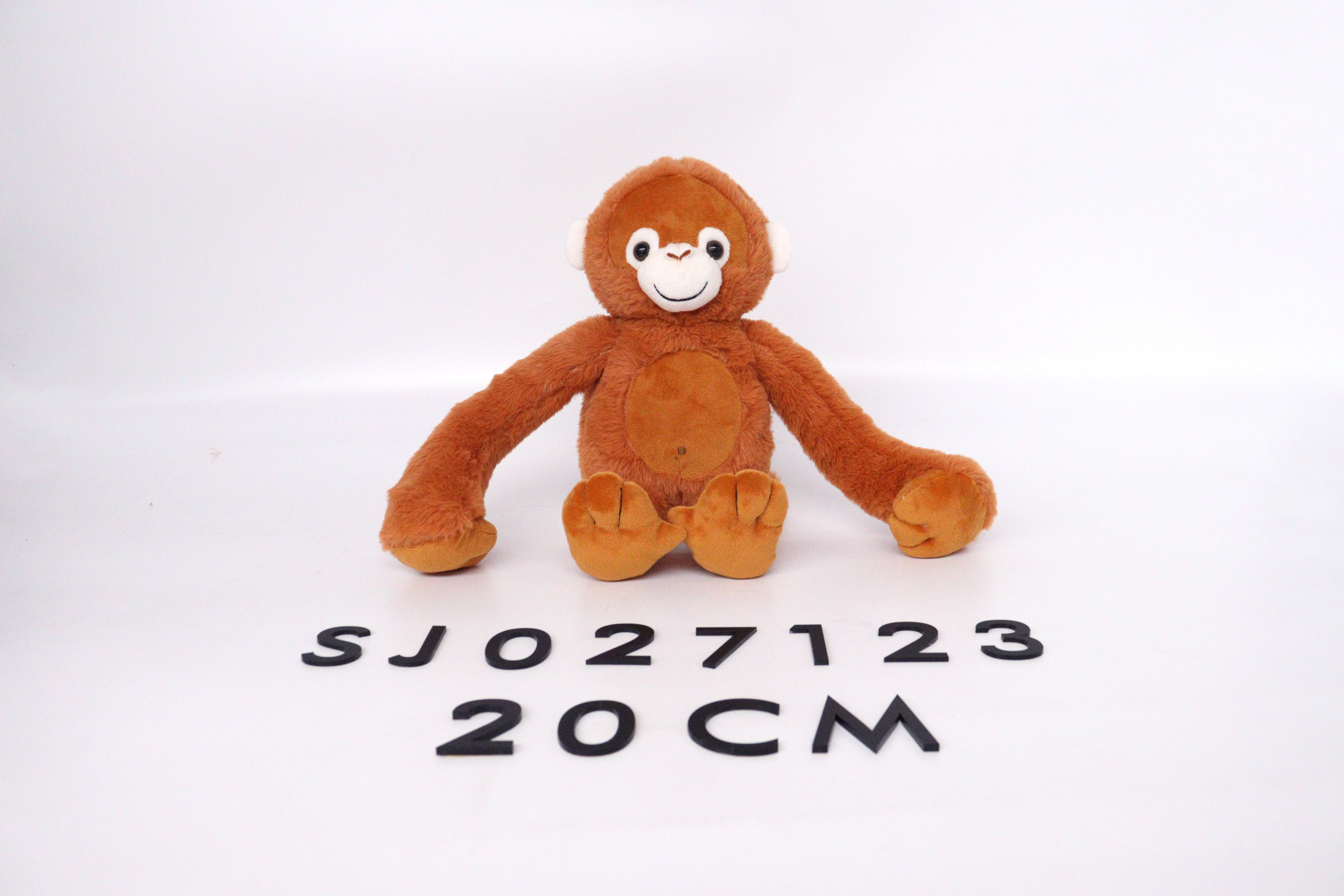 Sj027023 Sj027123 15cm 20cm Orange Stuffed Monkey Plush Toy 