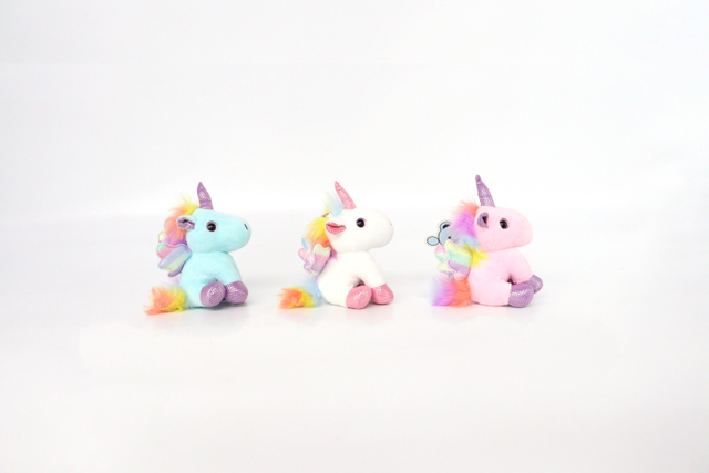 Sj0220623 12cm Stuffed Unicorn Plush Toy Keychain 