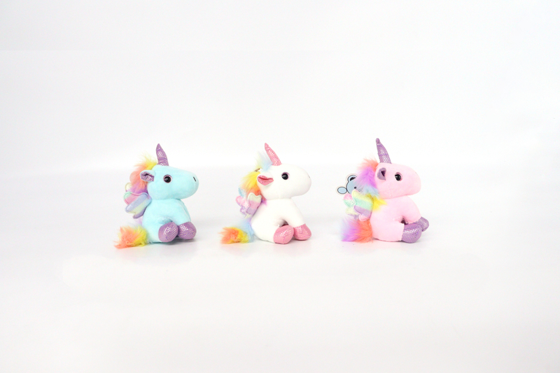 Sj0220623 12cm Stuffed Unicorn Plush Toy Keychain 