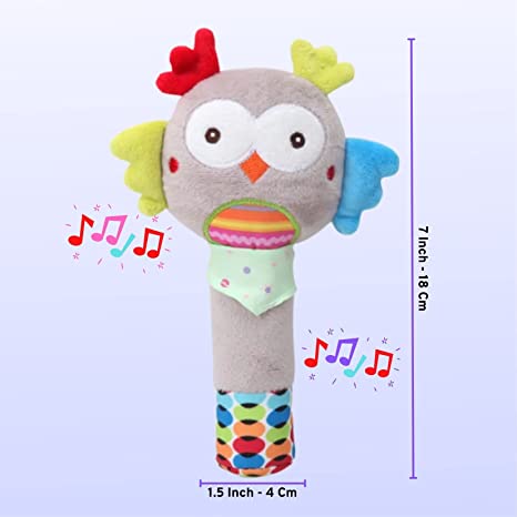 0-12 Months Baby Rattles,Hand Rattles for Babies and Infant Soft Baby Rattle Plush Toy