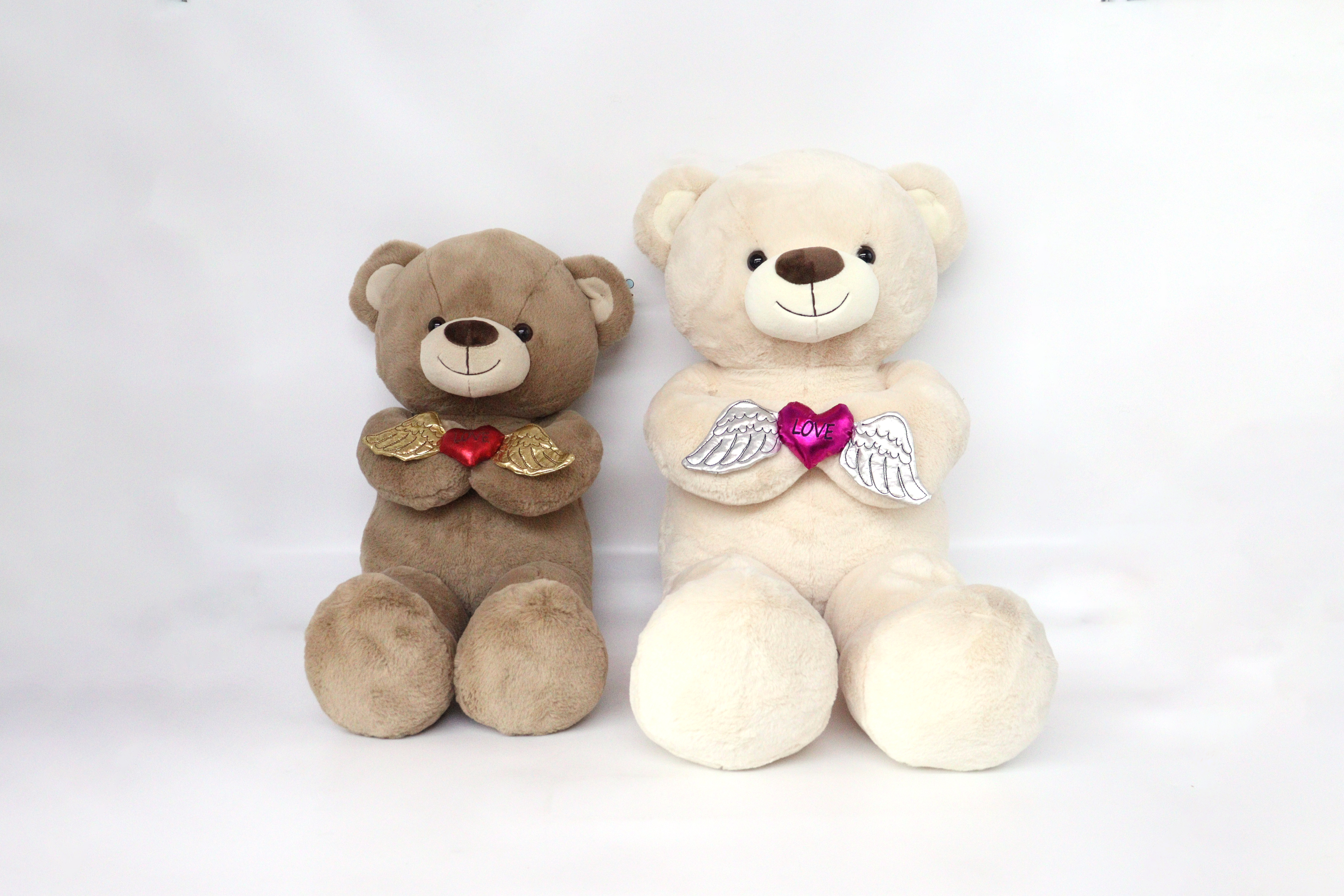Sj-7245 50cm 60cm Stuffed Love Wing Teddy Bear Plush Toy 