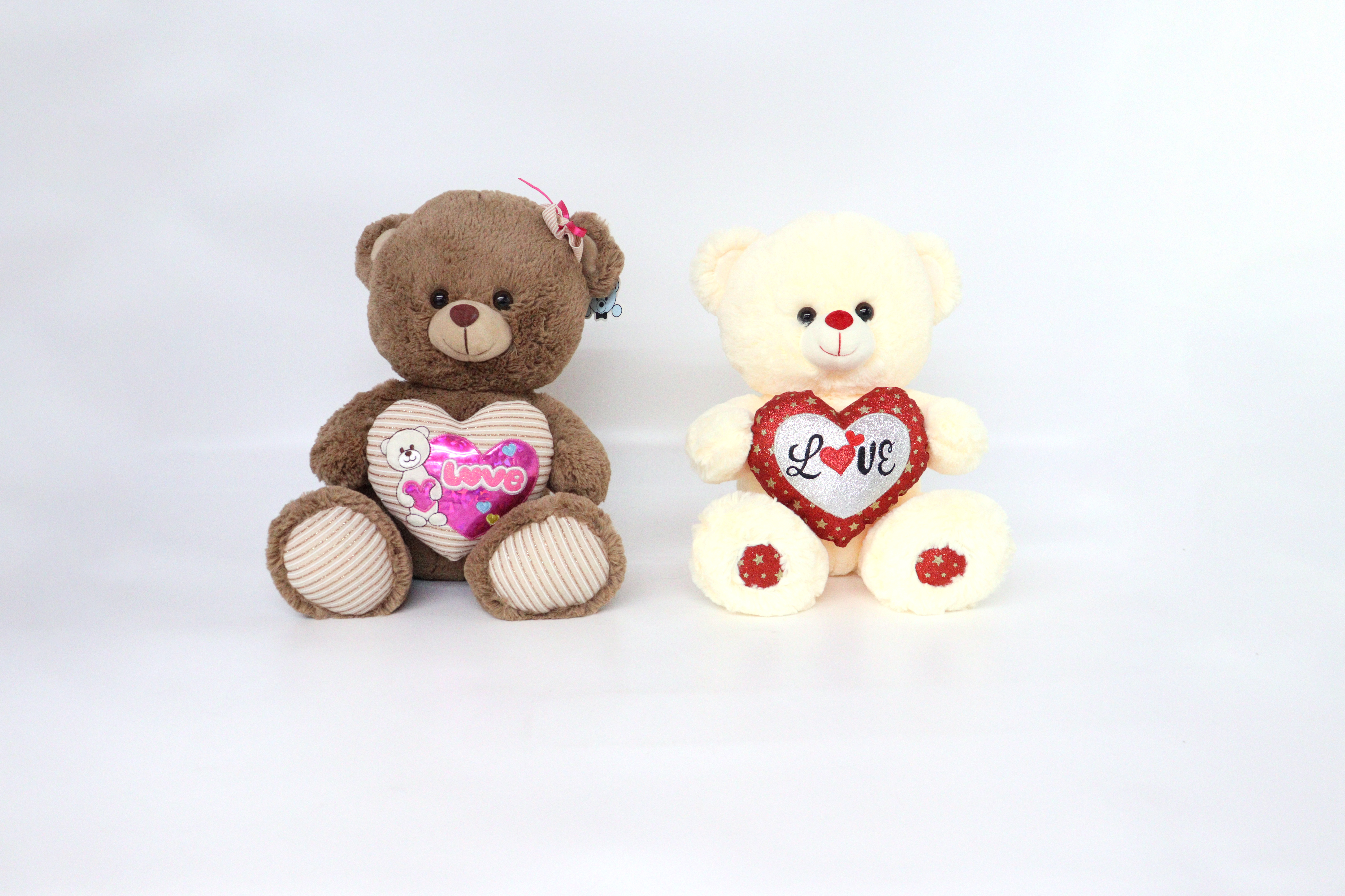 30cm Love Heart Stuffed Teddy Bear Plush Toy 