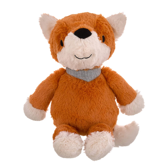 Stuffed Animal Fox Plush Toy with Gray Bandana 