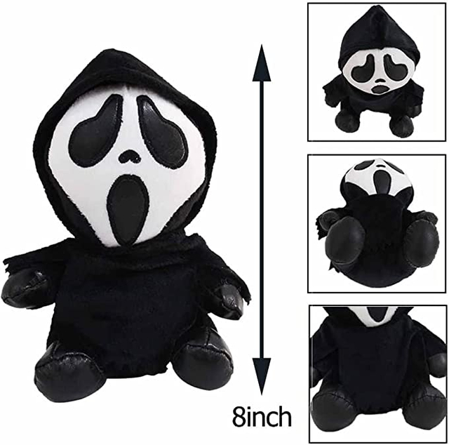  Halloween Horror Killers Ghostface Plushies Doll, Scary Ghost Stuffed Plush Toy