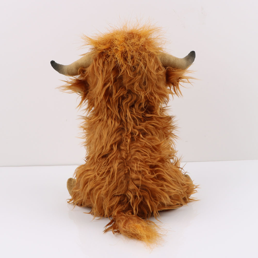 Brown Highland Cow with Mooing Sound,Soft Cuddly Farm Toy,Naturli Eco-Friendly Plush